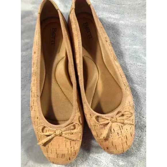Born brin natural cork ballet flats in size 10m - Picture 1 of 4
